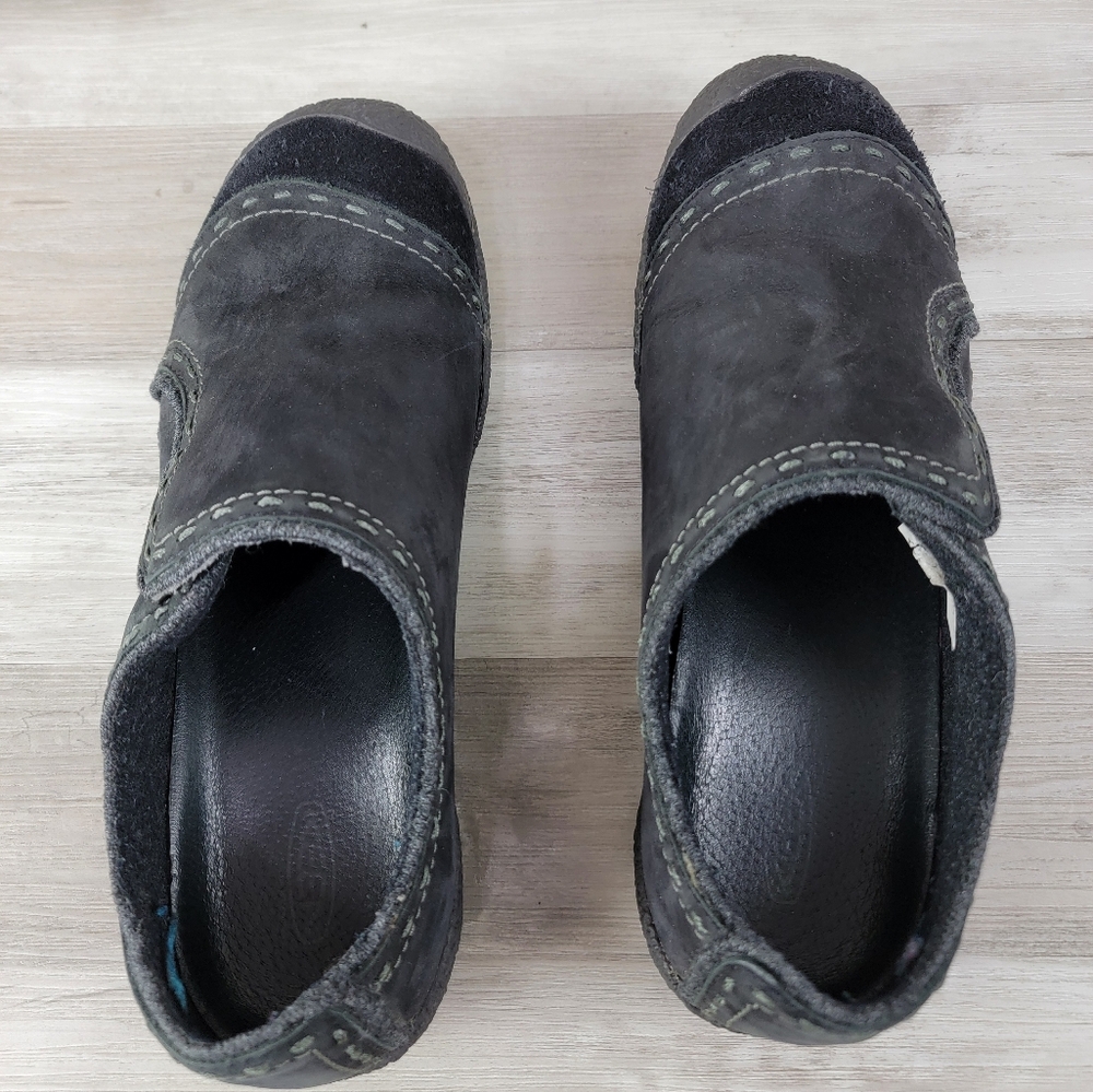 Keen Midori Black Leather Slip On Monk Loafer Shoe Women's Size 8½ - Picture 3 of 15